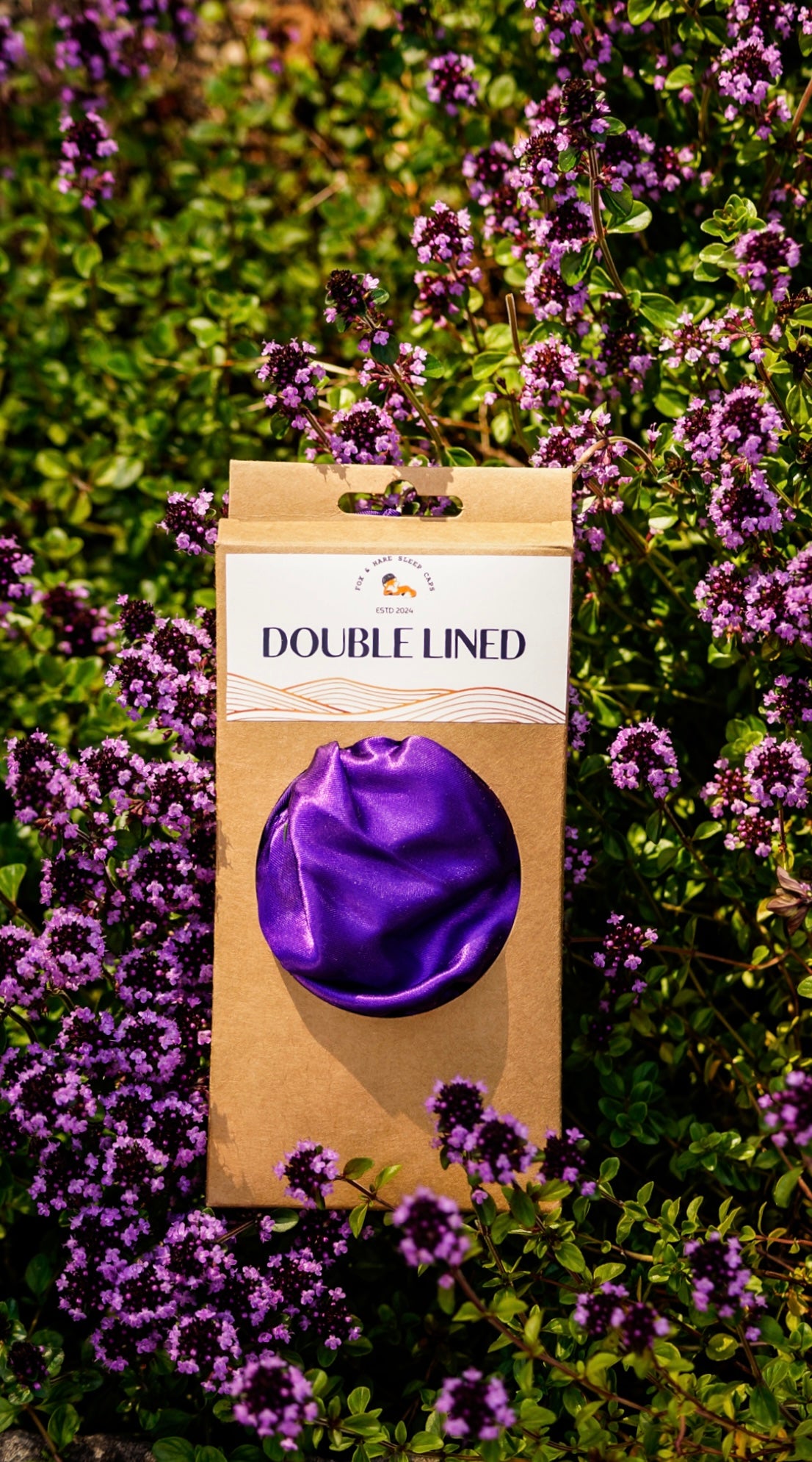 Deep Violet Double Lined Sleep Cap