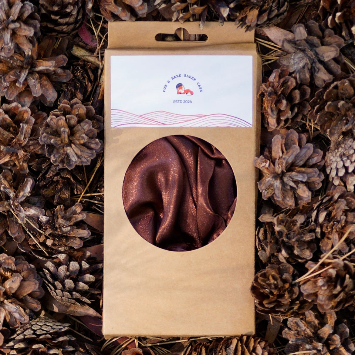 Fox & Hare Sleep Cap - Coffee Brown