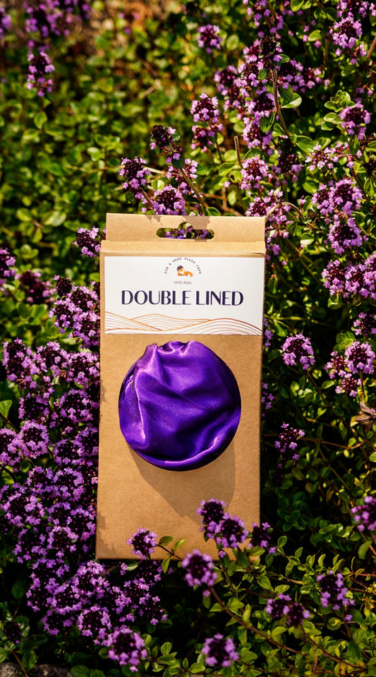 Deep Violet Double Lined Sleep Cap