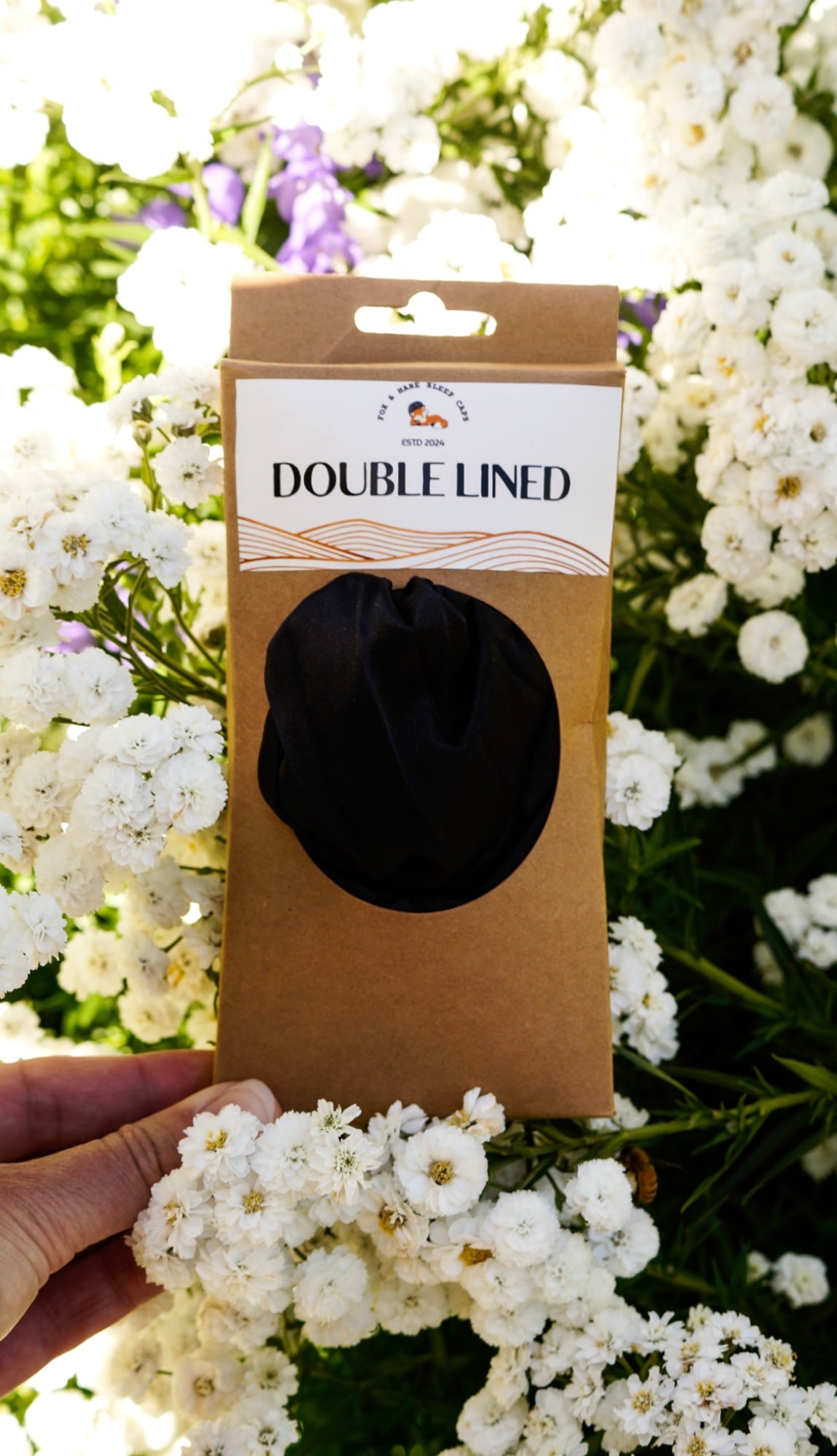Mighty Black Double Lined Sleep Cap