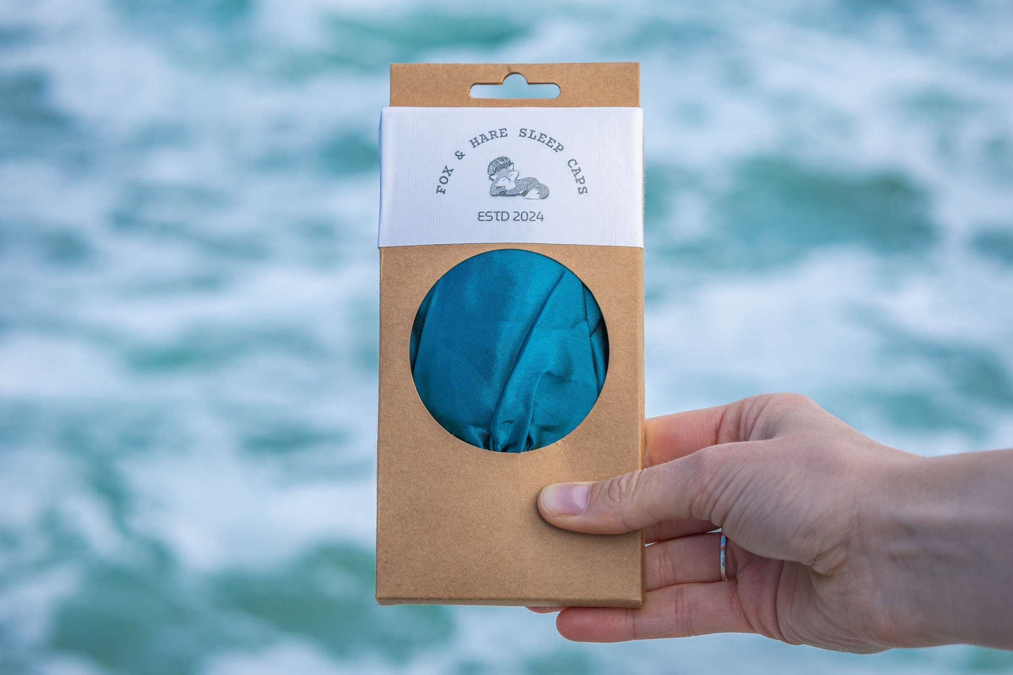 Fox & Hare Sleep Cap - Sea Foam Green