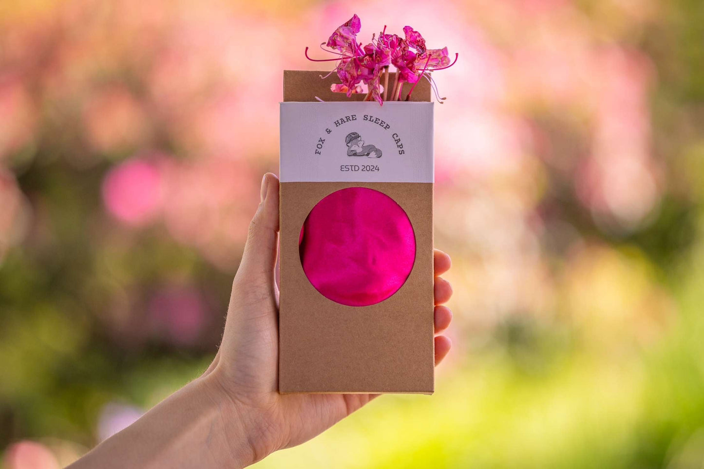 Fox & Hare Sleep Cap - Hot Pink