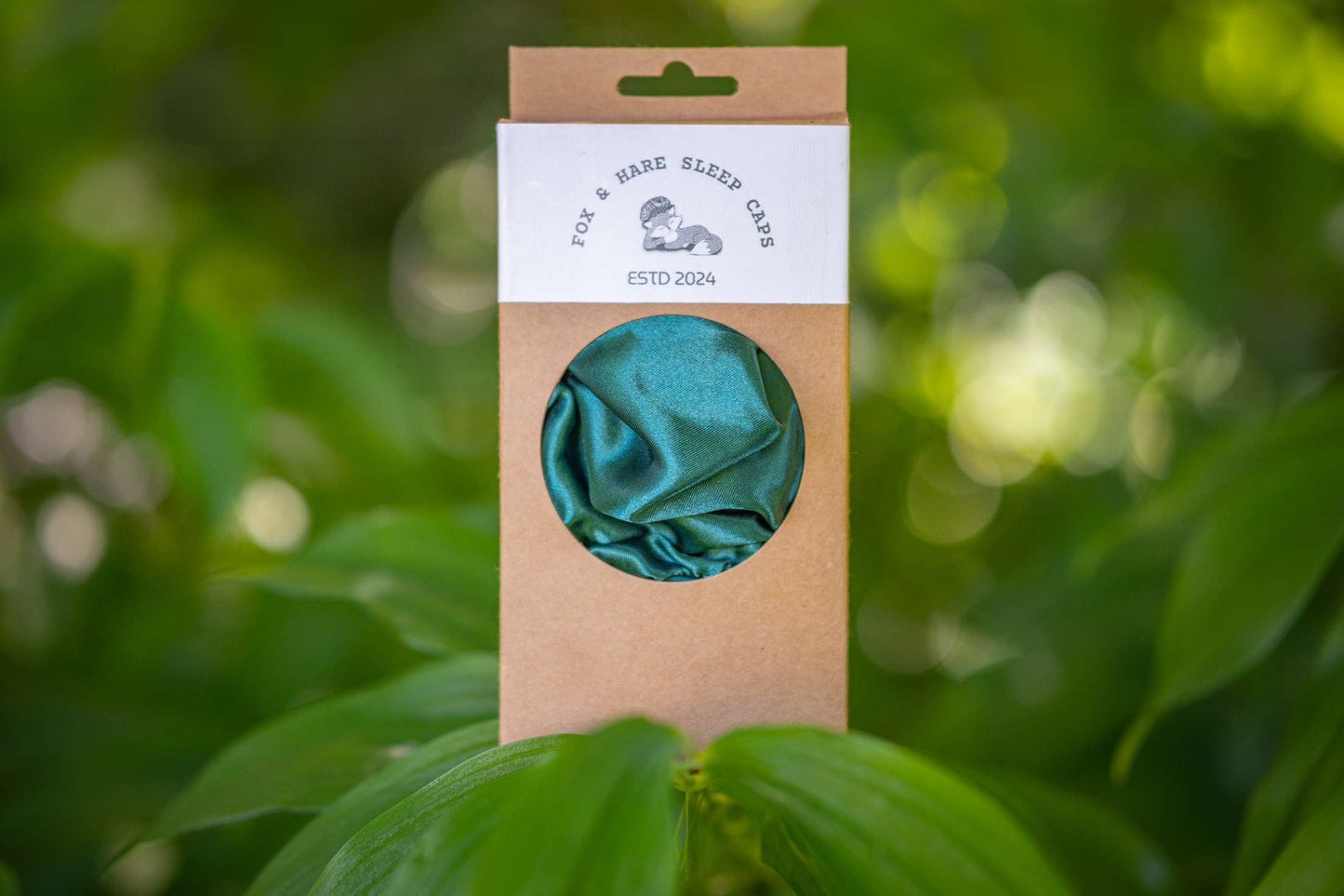 Fox & Hare Sleep Cap - Forest Green